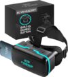 feebz 3d vr headset for kids 2.0 for iphone & android phones | with 3d vr videos & apps links | virtual reality goggles set for beginners