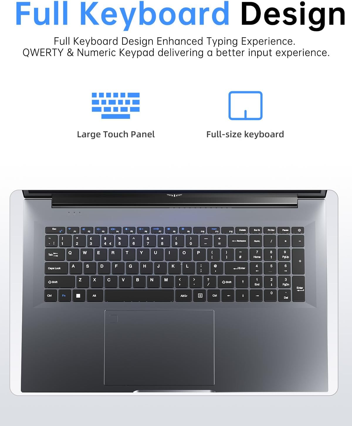 18.5" laptop computer with 8000 mah battery, intel quad core processor(up to 3.6ghz ),16gb ddr4 ram 512gb ssd,full hd ips display,type c,webcam,2025 windows 11 laptops for work business office student