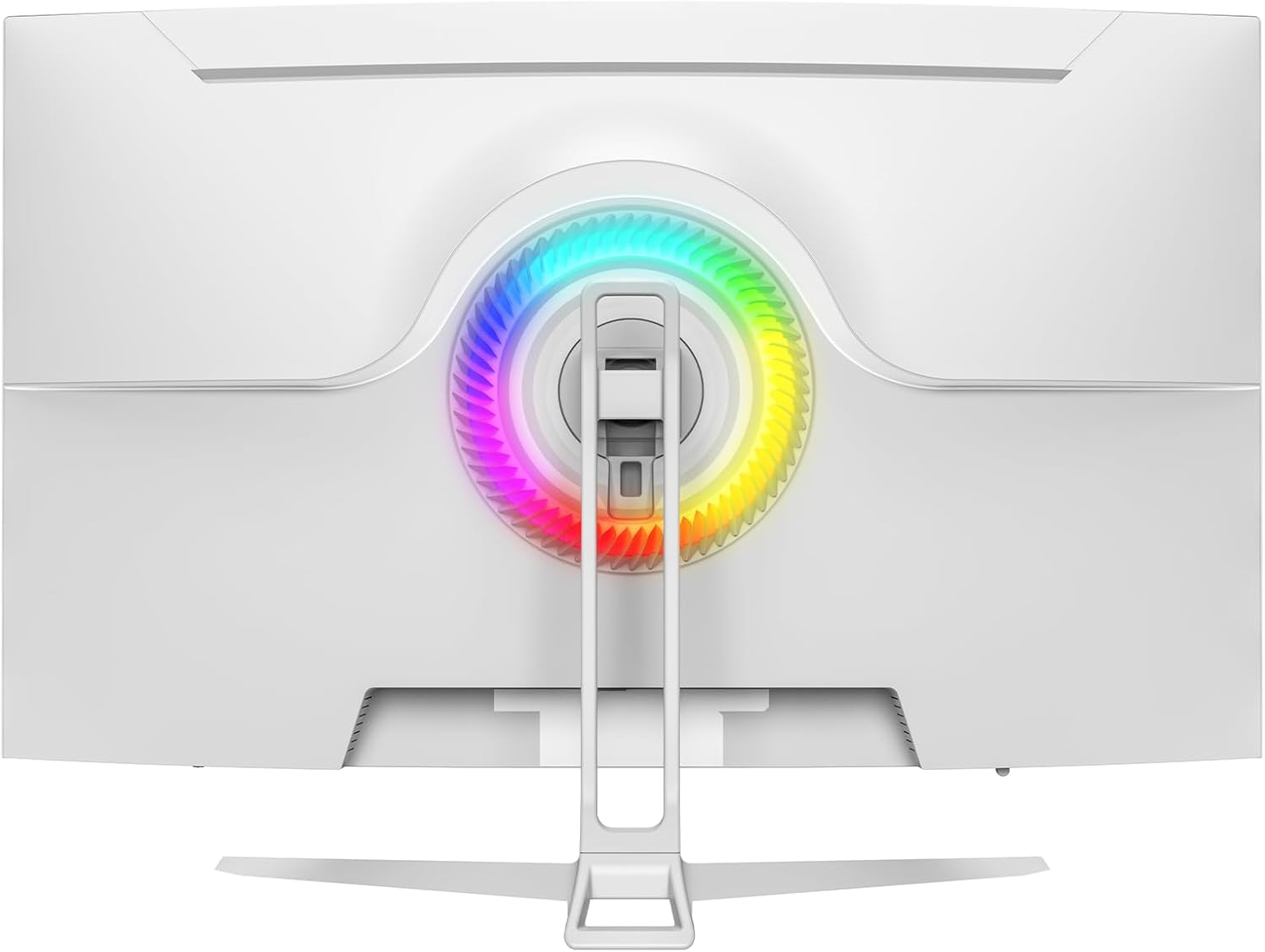 crua 32" white curved monitor, 4k uhd(3840*2160p) 1500r va screen, 75hz computer monitor supports amd freesync, 120% srgb, built in speakers, blue light filter,wall mountable installs(hdmi 2.0/dp 1.4)