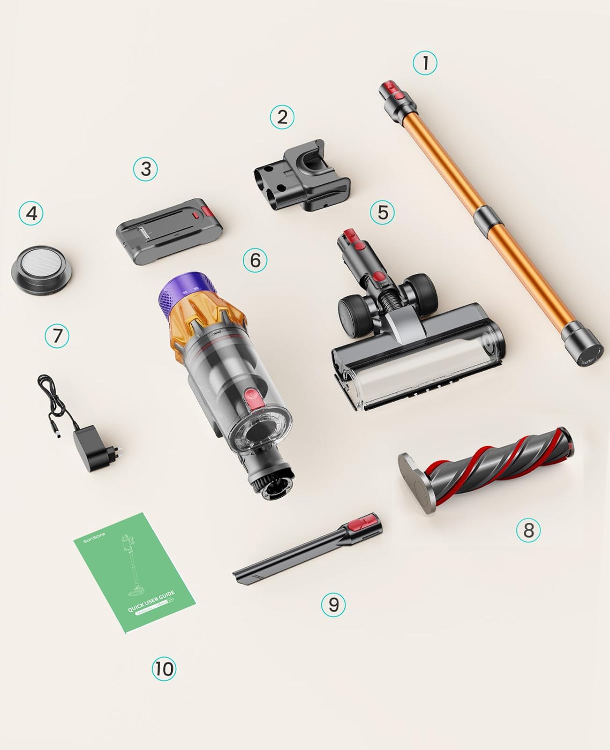 cordless vacuum cleaner, 600w 50kpa 65mins cordless stick vacuum cleaner with touch screen, self standing,wall mount charging, handheld vacuum cleaners for home/pet hair/carpets/hard floors(x7a)