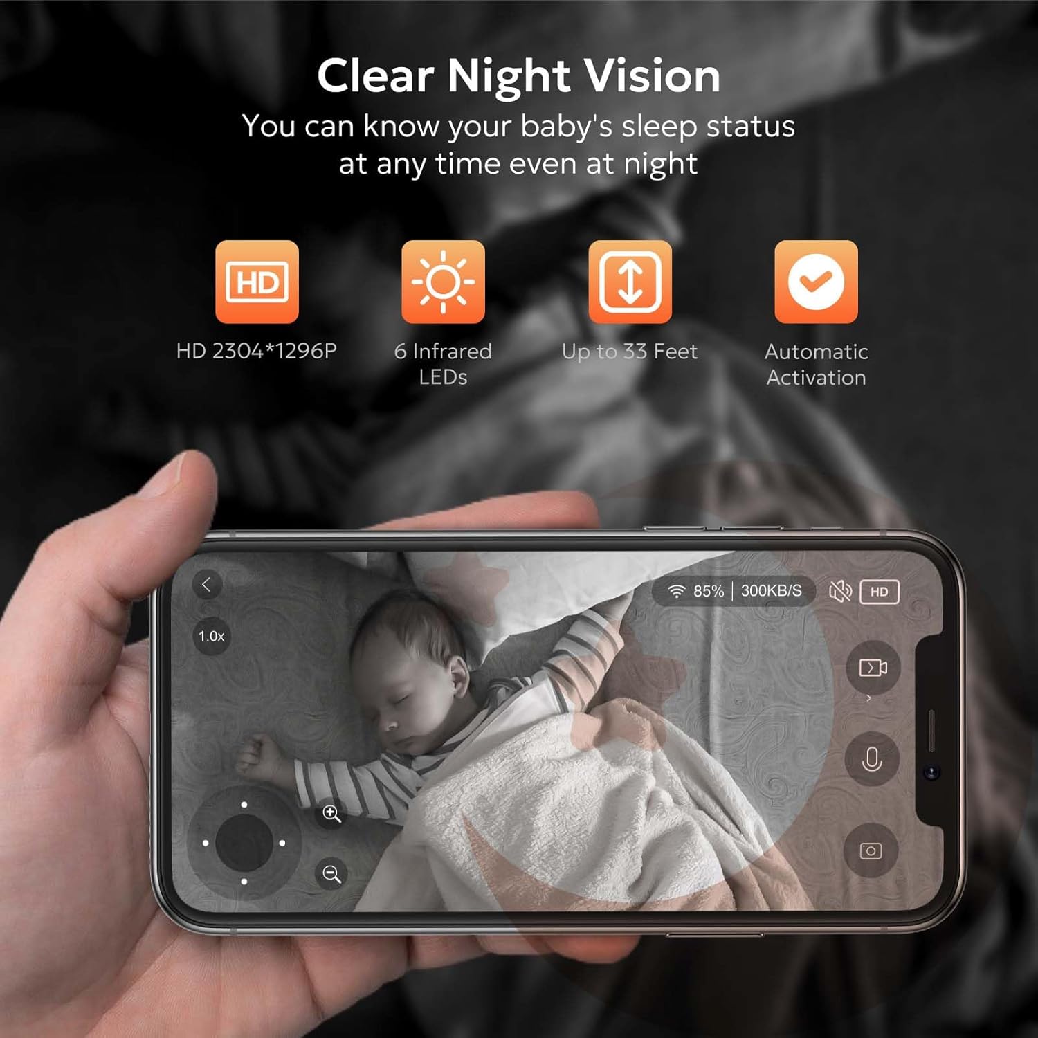 owltron indoor security camera 2k, 360° cameras for home security with motion detection, 2.4g wifi for baby/pet/nanny/camara with night vision, siren alarm & 2 way audio, compatible with alexa