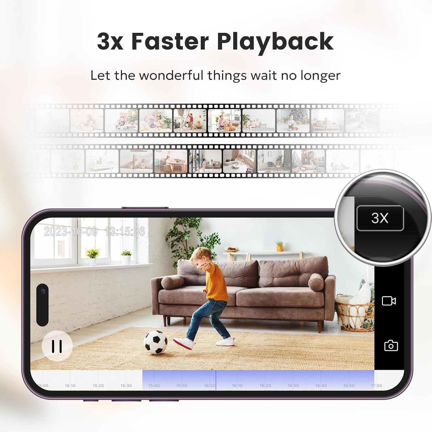 owltron indoor security camera 2k, 360° cameras for home security with motion detection, 2.4g wifi for baby/pet/nanny/camara with night vision, siren alarm & 2 way audio, compatible with alexa