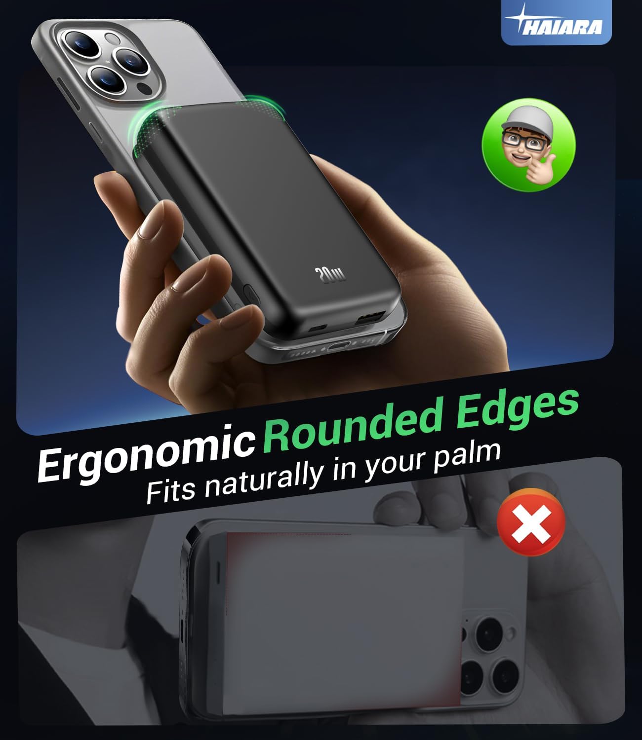 for magsafe battery pack, 10000mah magnetic portable charger with usb c cable 20w fast charging, slim & lightweight wireless power bank for iphone 16/15/14/13/12 series, for travel cruise essentials