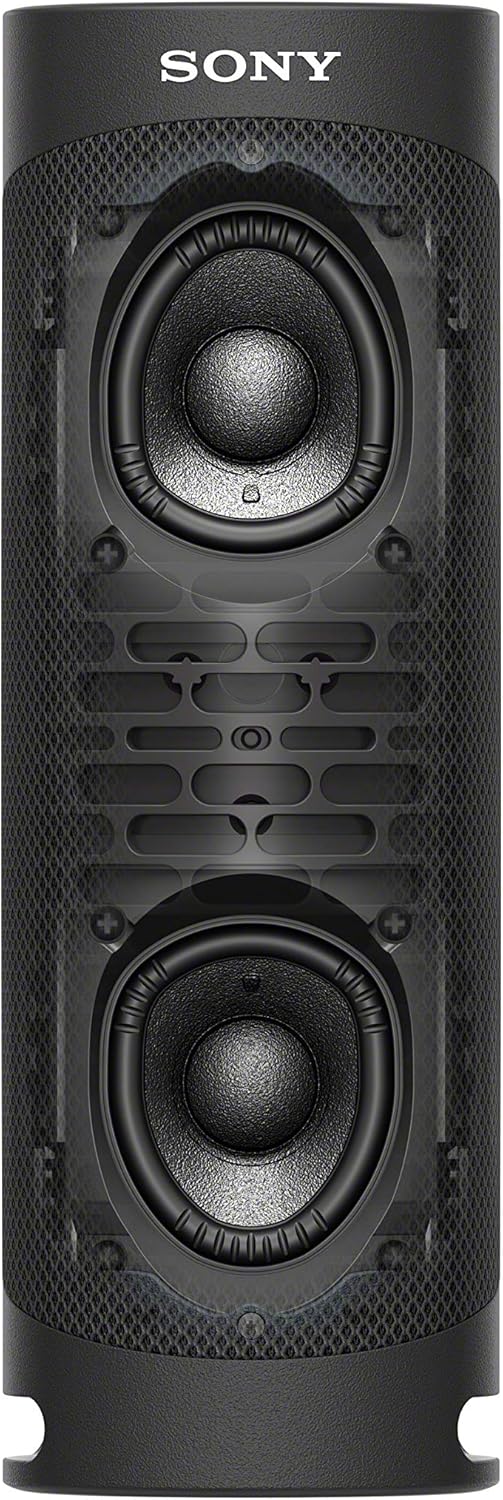 sony srs xb23 extra bass wireless bluetooth portable lightweight travel speaker, ip67 waterproof & durable for outdoor, 12 hour battery, usb type c, removable strap and speakerphone, black