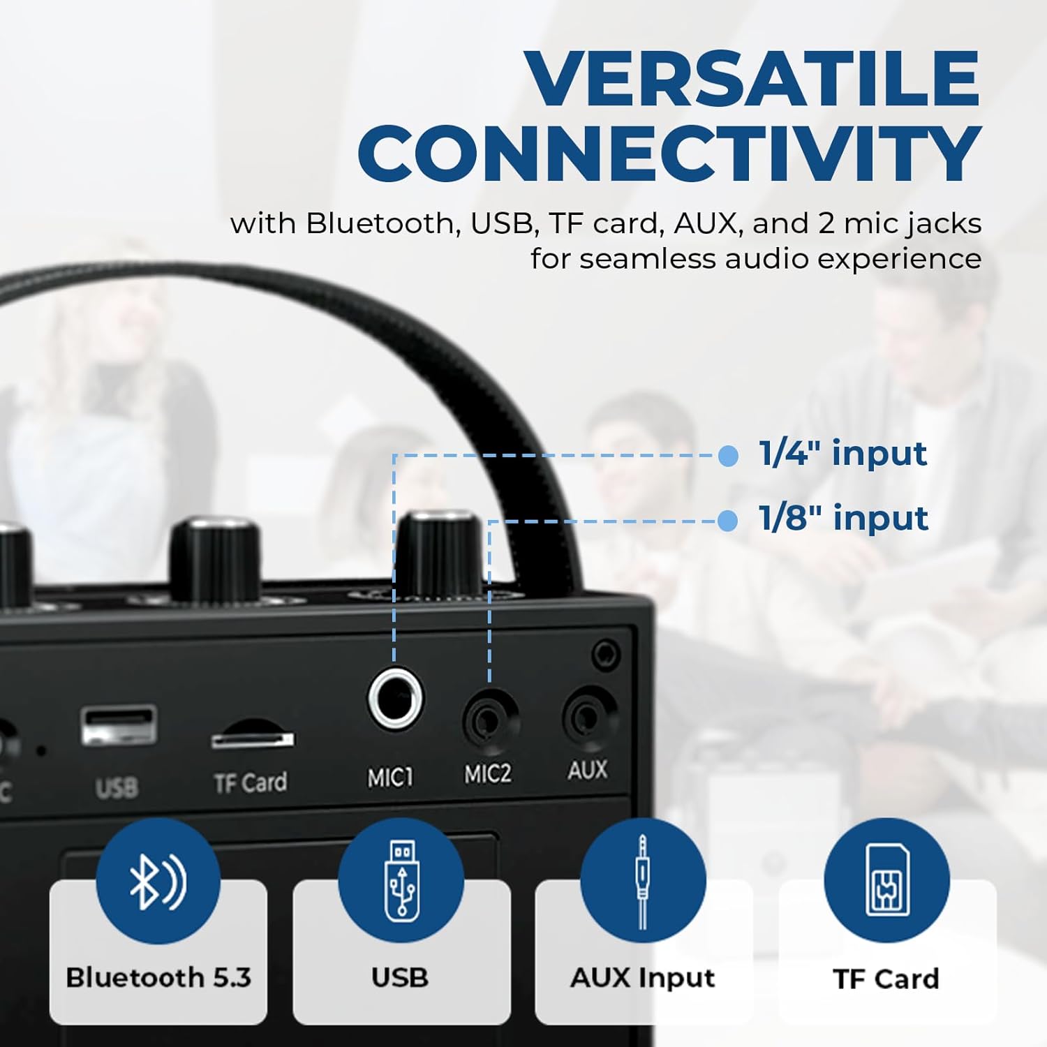 voice amplifier, portable pa system with wireless headset mic & speaker, 40w bluetooth portable microphone and speaker for teachers, public speaking, events, hands free megaphone with strap s98