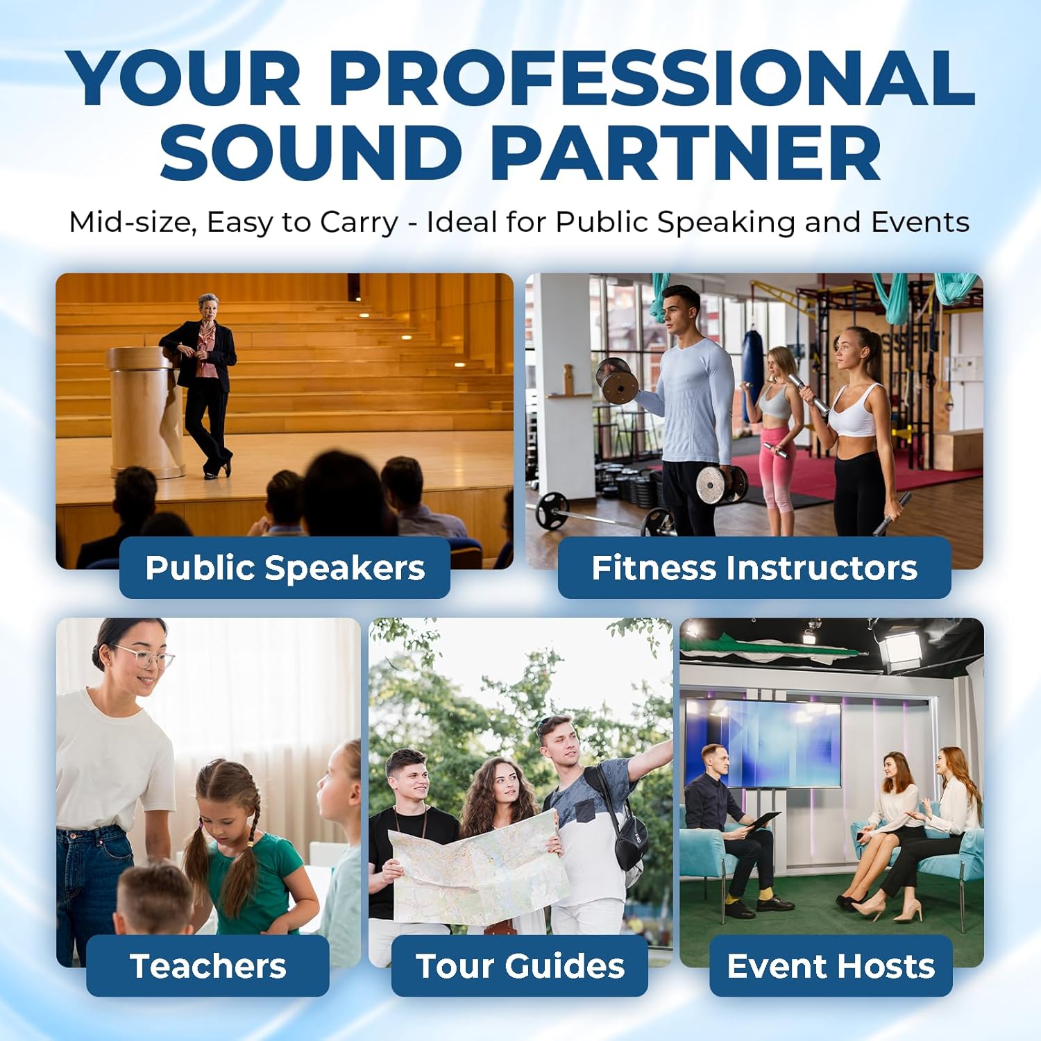 voice amplifier, portable pa system with wireless headset mic & speaker, 40w bluetooth portable microphone and speaker for teachers, public speaking, events, hands free megaphone with strap s98