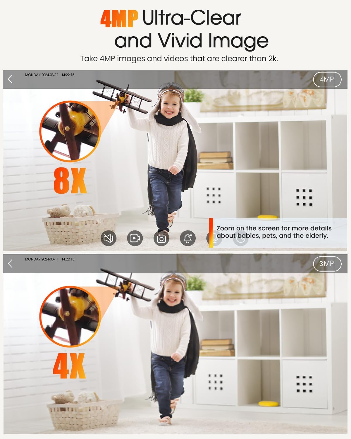 usogood 2.5k indoor camera for home security, 360°pet camera indoor with phone app,support 5g/2.4ghz wifi,dog camera with speaker, auto motion tracking detection,2 way audio,works with alexa,best gift