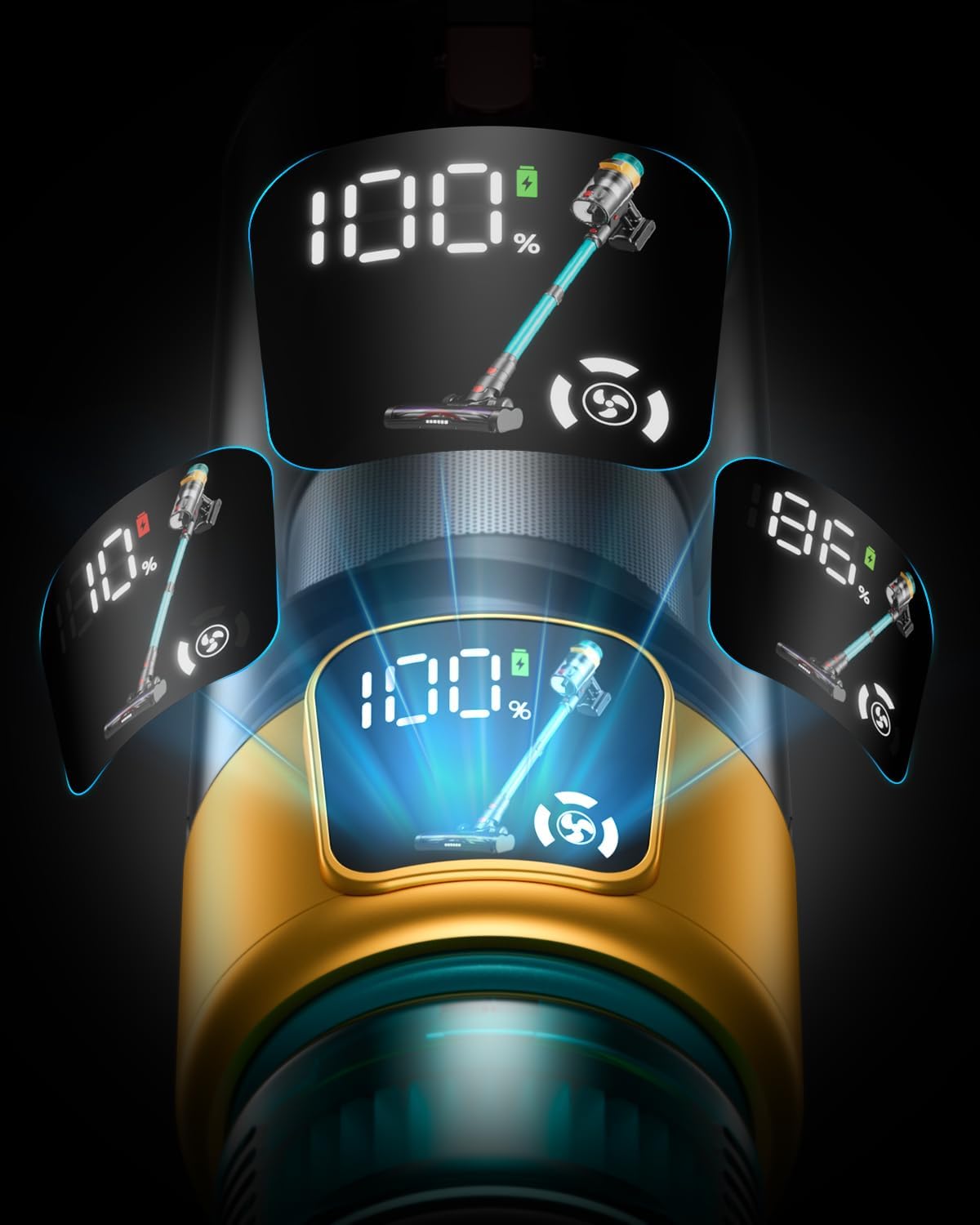 cordless vacuum cleaner, 580w 48kpa 70mins vacuum cleaners for home, stick vacuum with charging dock station, anti tangle wireless vacumm, rechargeable cordless vacuum for pet hair/carpet/hard floor