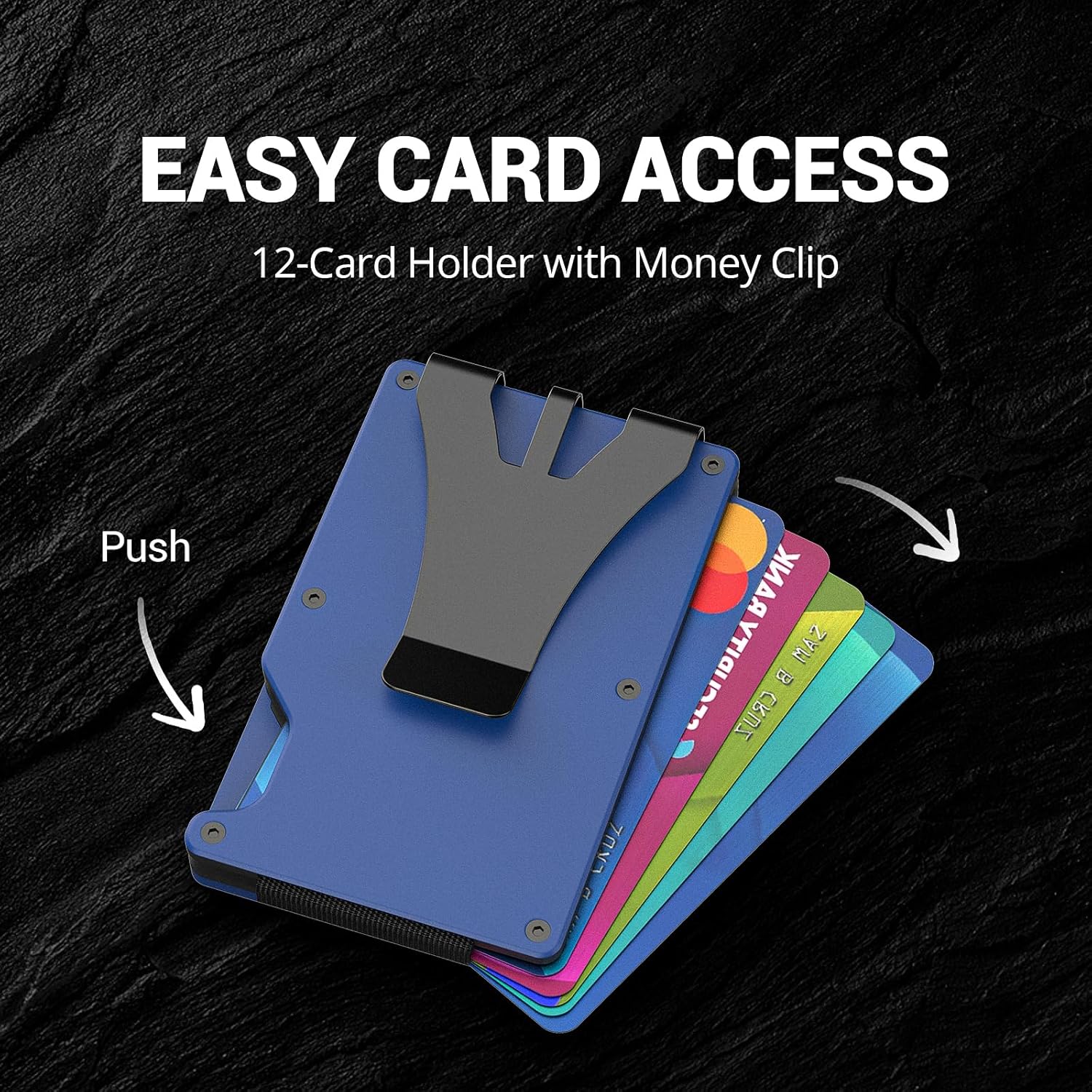 wallet with tracker for men, build in find my tracker secure wallets (ios only) with personalized electronic photo text information, slim rfid blocking credit card holder