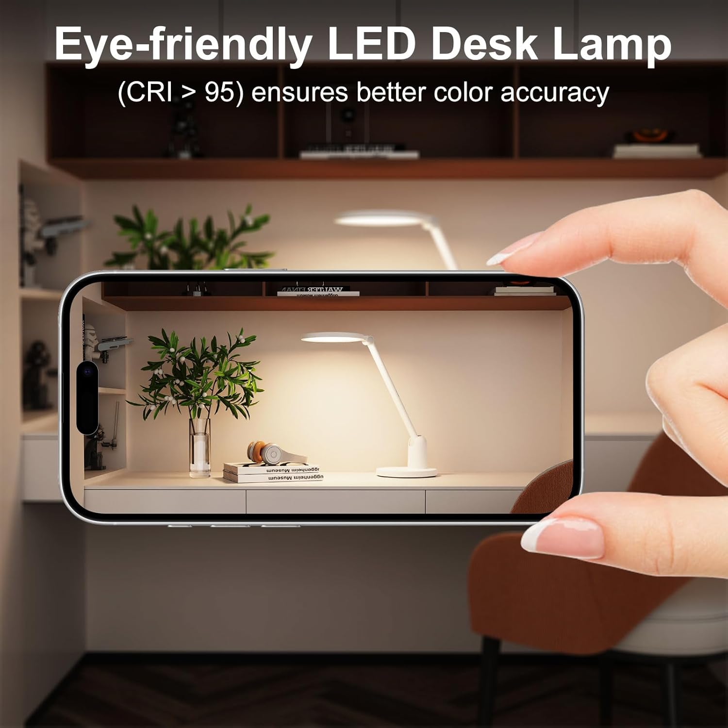desk lamps for home office with stable base, 1000lm ultra bright eye caring desk light, 3000k 6000k dimmable table lamp with stepless dimming & timing function for work, reading, bedroom, bedside