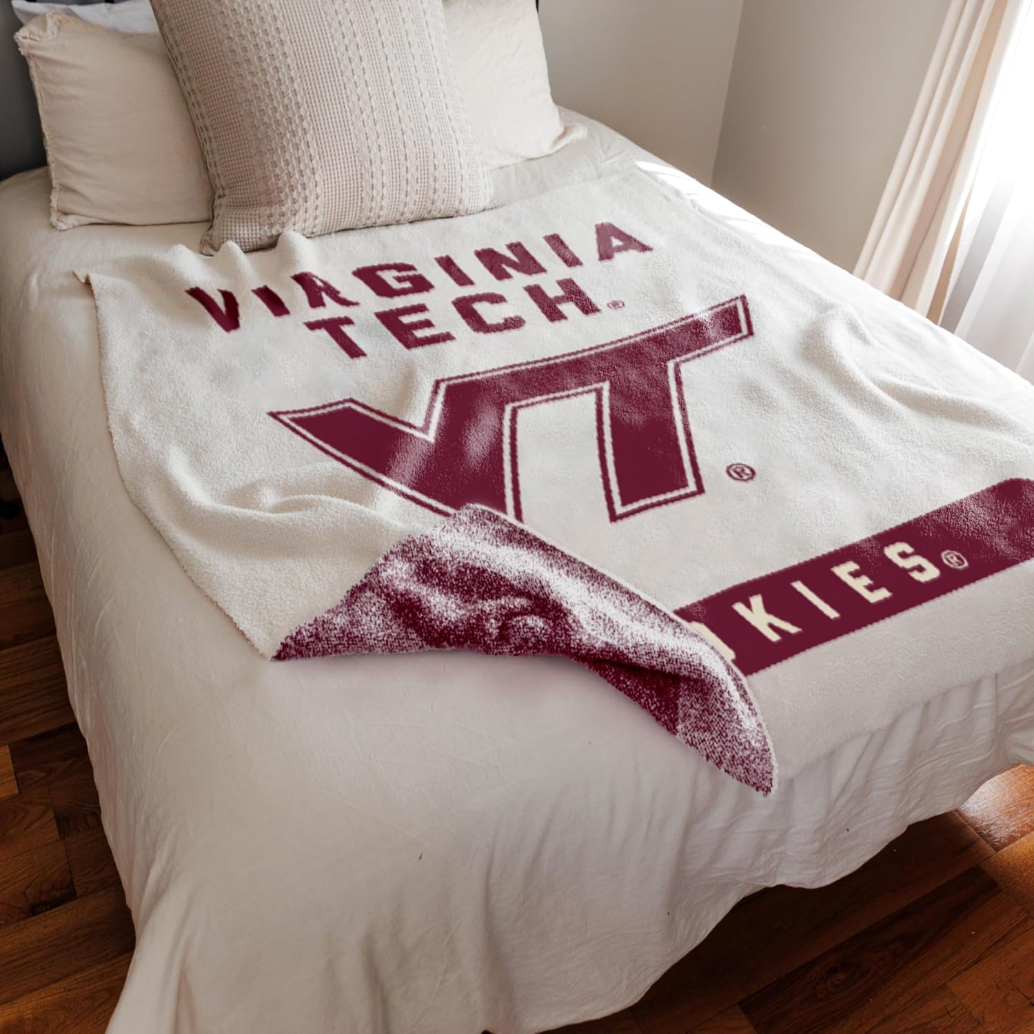 logo brands ncaa luxe dreams blanket ultra soft & cozy plush prime fleece – 60” x 70” – team color logo – durable & warm for tailgating, couch, or game day