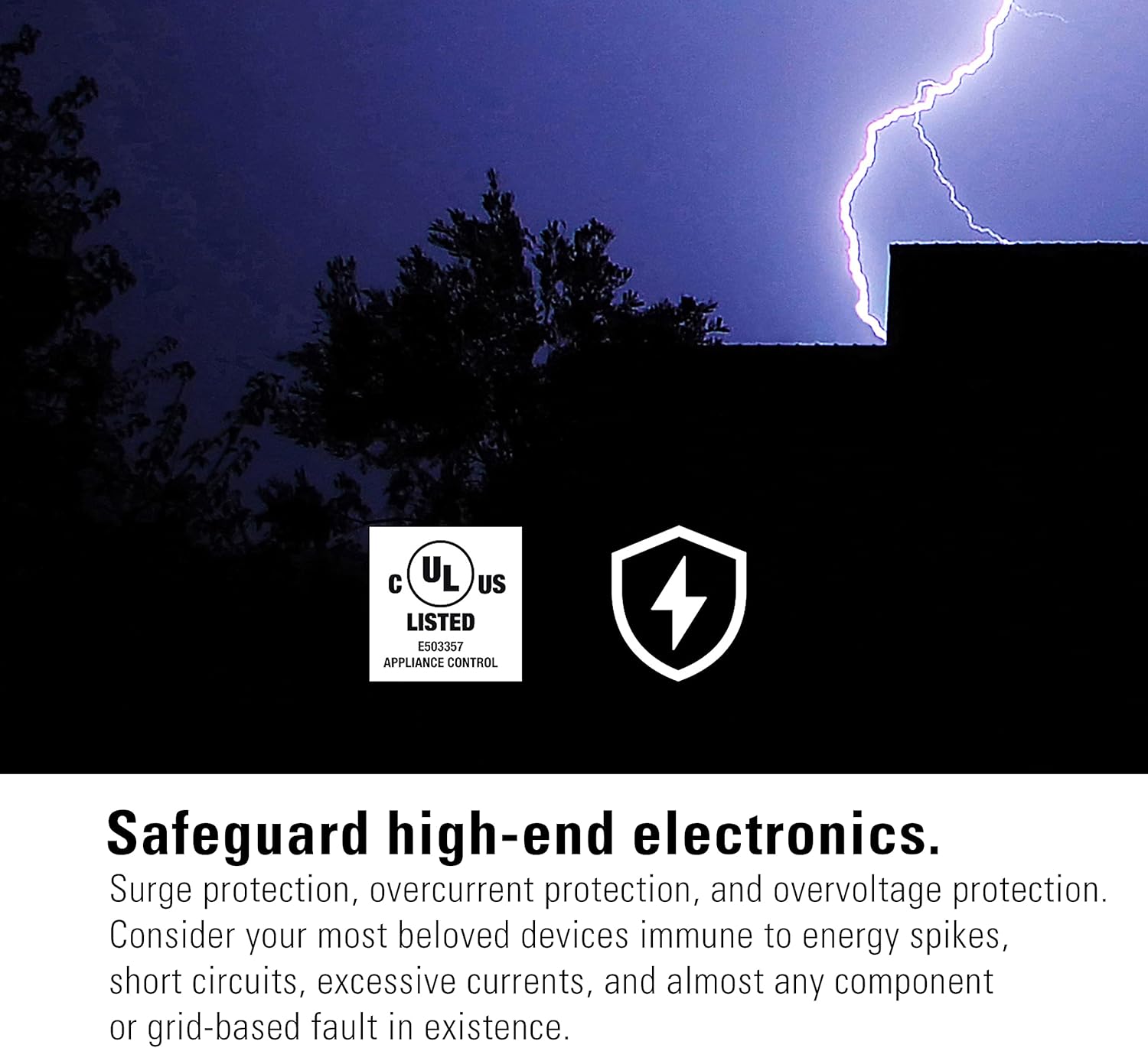 eve energy strip smart triple outlet & power meter for apple home, built in schedules & switches, surge protection, overcurrent protection, overvoltage protection, energy metering