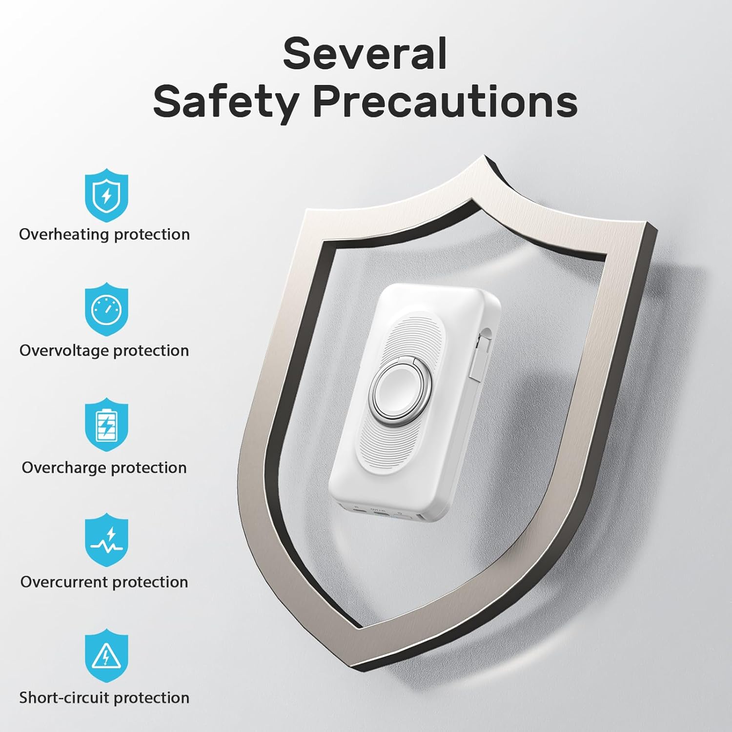 magnetic power bank 20000mah, wireless powerbank fast charging, 4 in 1 portable charger with usb c/ios cable, battery pack with stand for iphone 16 12 all series