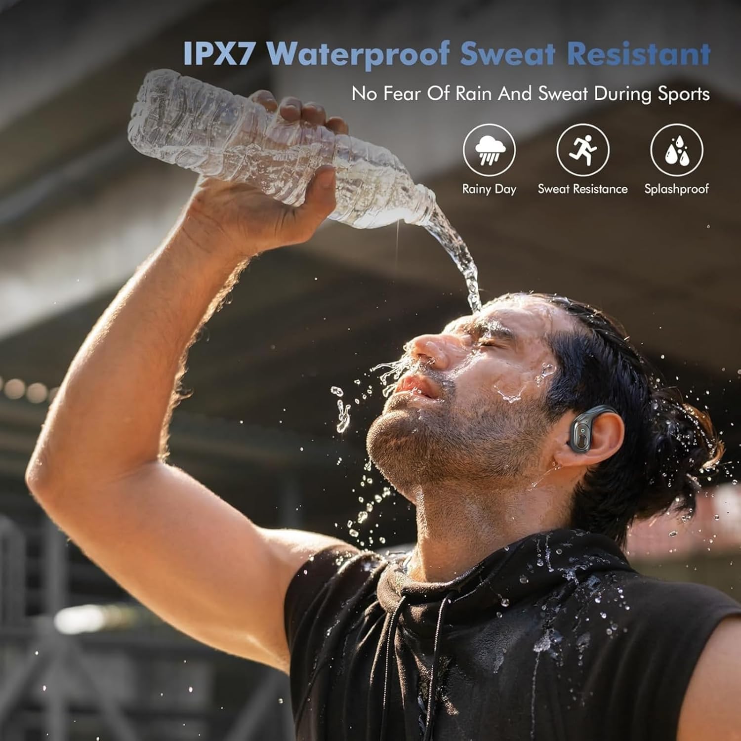 wireless earbuds bluetooth 5.4 headphones, noise canceling ear buds with 75hr playtime, led power display, ipx7 waterproof earphones over ear earphones for sports/workouts