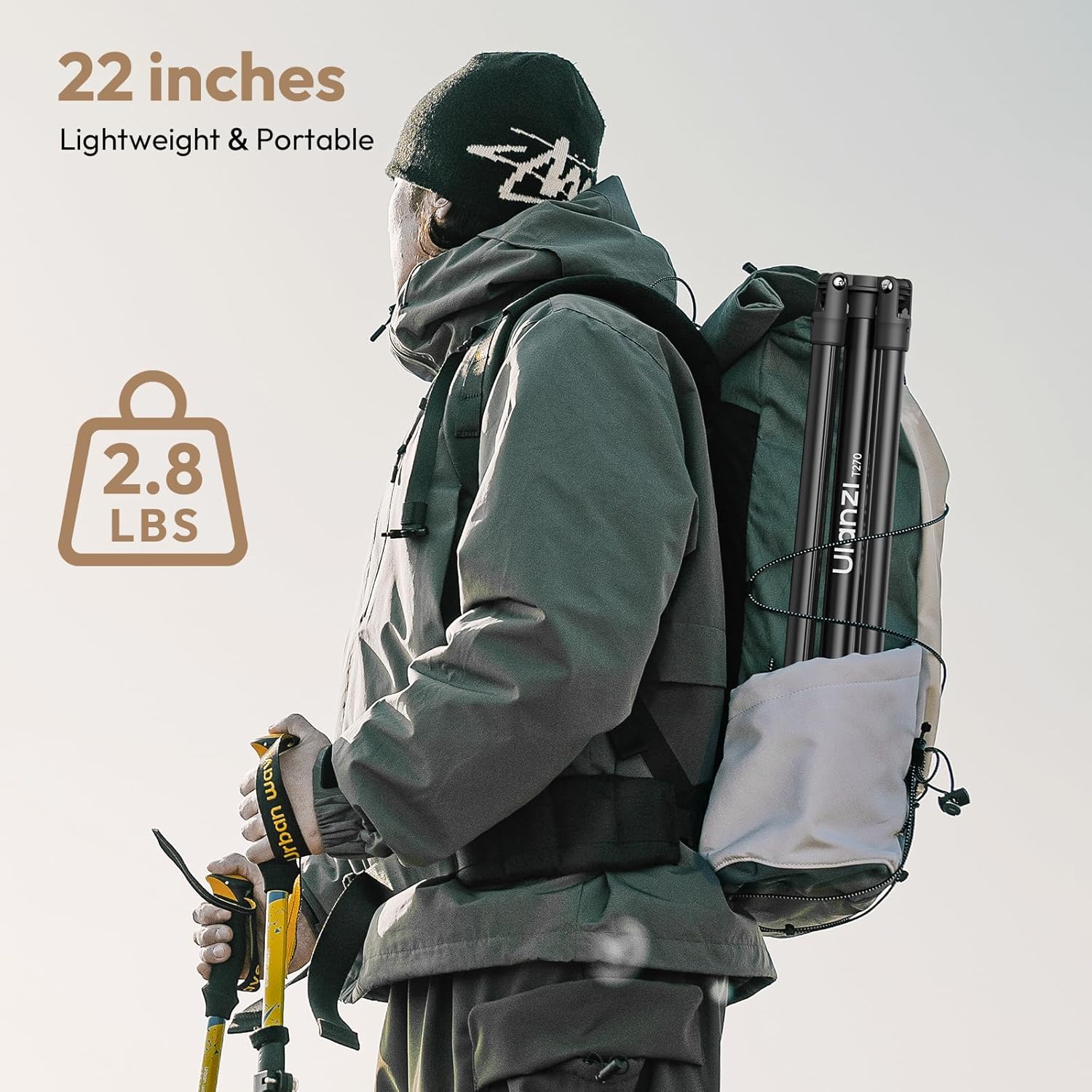 ulanzi t270 light stand 8.8ft/270cm adjustable photography light stand tripod, aluminum portable studio lighting stand for softbox, led video light, reflector, strobe, photo video photography