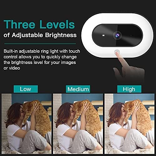 nexigo streamcam n930e with software, 1080p webcam with ring light and privacy cover, auto focus, plug and play, web camera for online learning, zoom meeting skype teams, pc mac laptop desktop