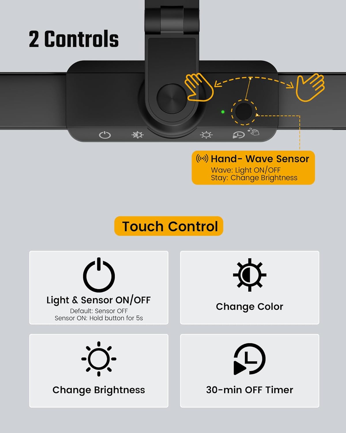 superdanny led desk lamp with power strip (6 outlets, 1 usb, 1 type c) for home office, desk light computer light with clamp, architect desk lamp with smooth dimming 5 colors touch & wave control