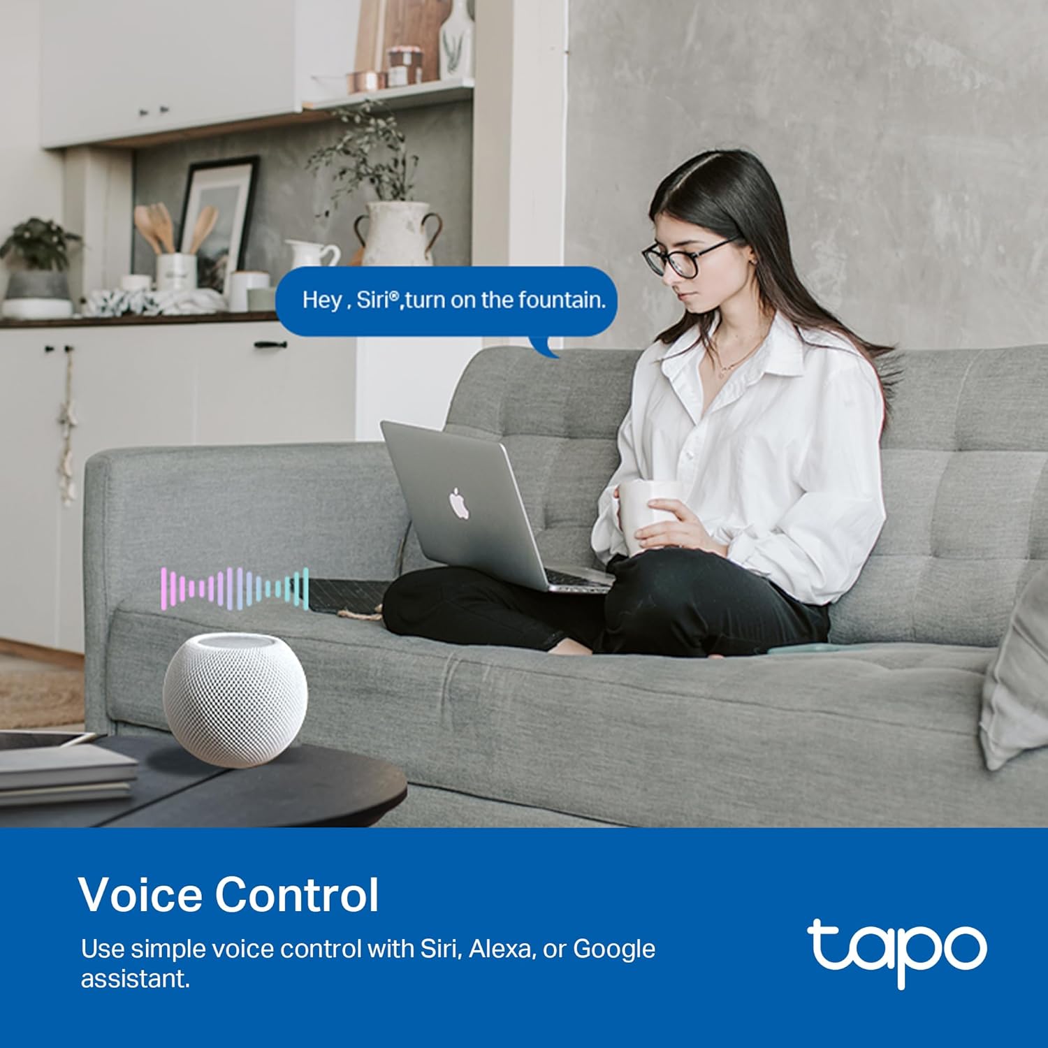 tp link tapo matter outdoor smart plug, 2 individual outlets, ip65 weather resistance, works with apple home, alexa, google home, long wi fi range, 2.4g wi fi only, etl certified(tapo p400m)