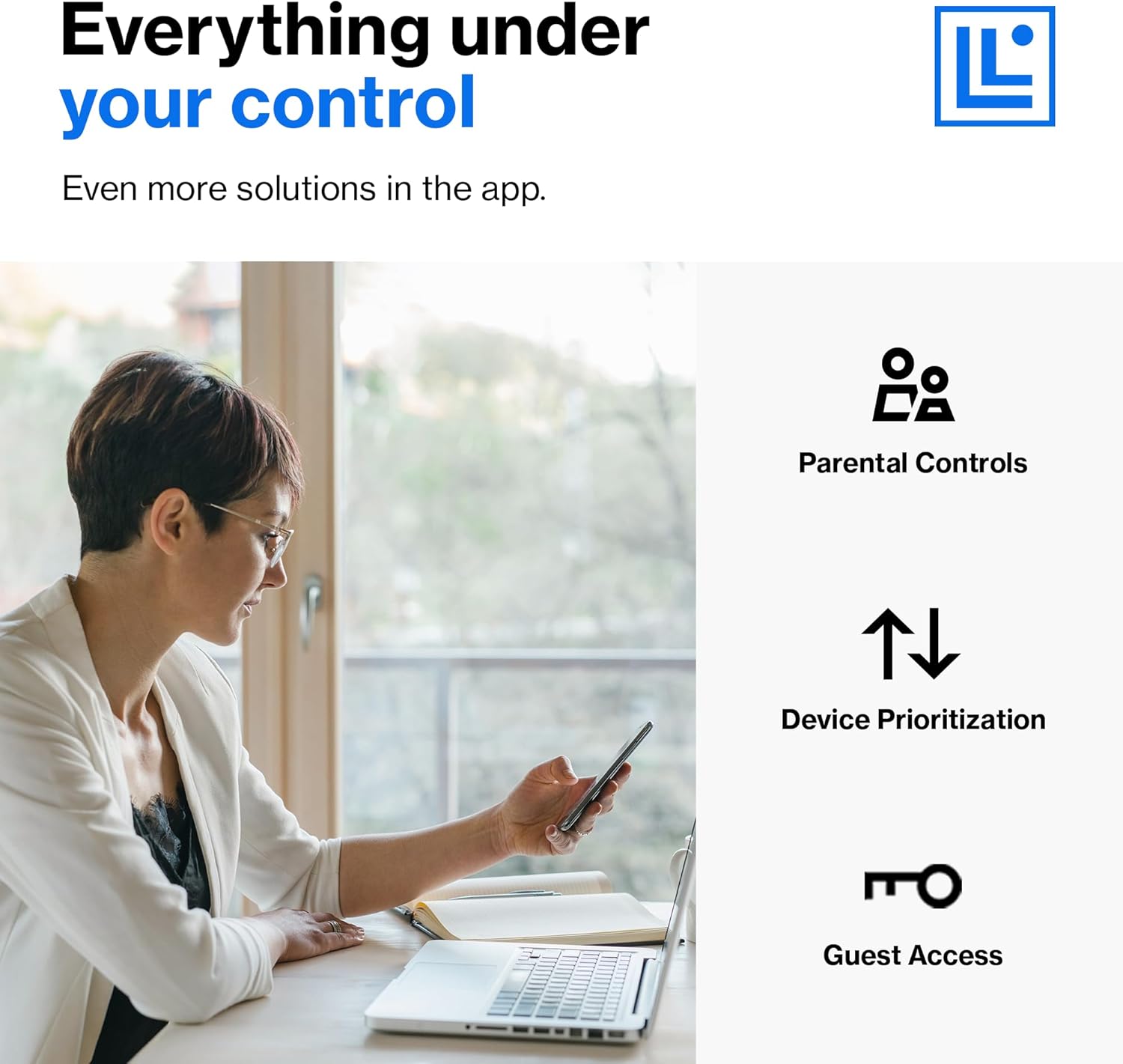 linksys mr20ec | dual band mesh wifi 6 router | 3.0 (ax3000) speeds | connect 25+ devices | 2,000 sq ft coverage | 18 month warranty