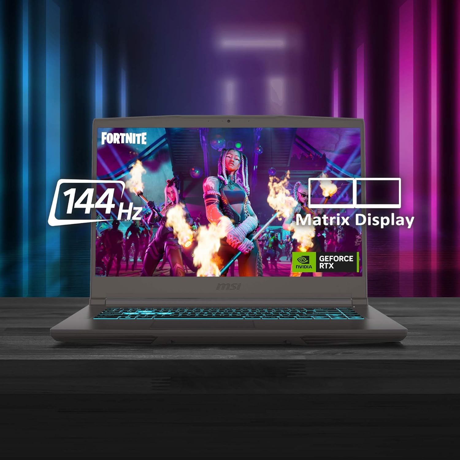 msi thin 15 b13ve 1697ca 15.6" 144hz gaming laptop intel® core i5 13420h rtx 4050 16gb 512gb nvme ssd win11