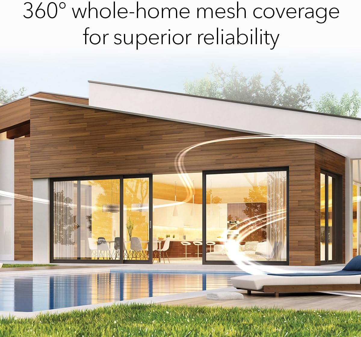 netgear orbi 770 series tri band wifi 7 mesh network system (rbe772) router + 1 satellite extender, security features, up to 11gbps, covers up to 5,500 sq.ft., 100 devices, 2.5 gig internet port