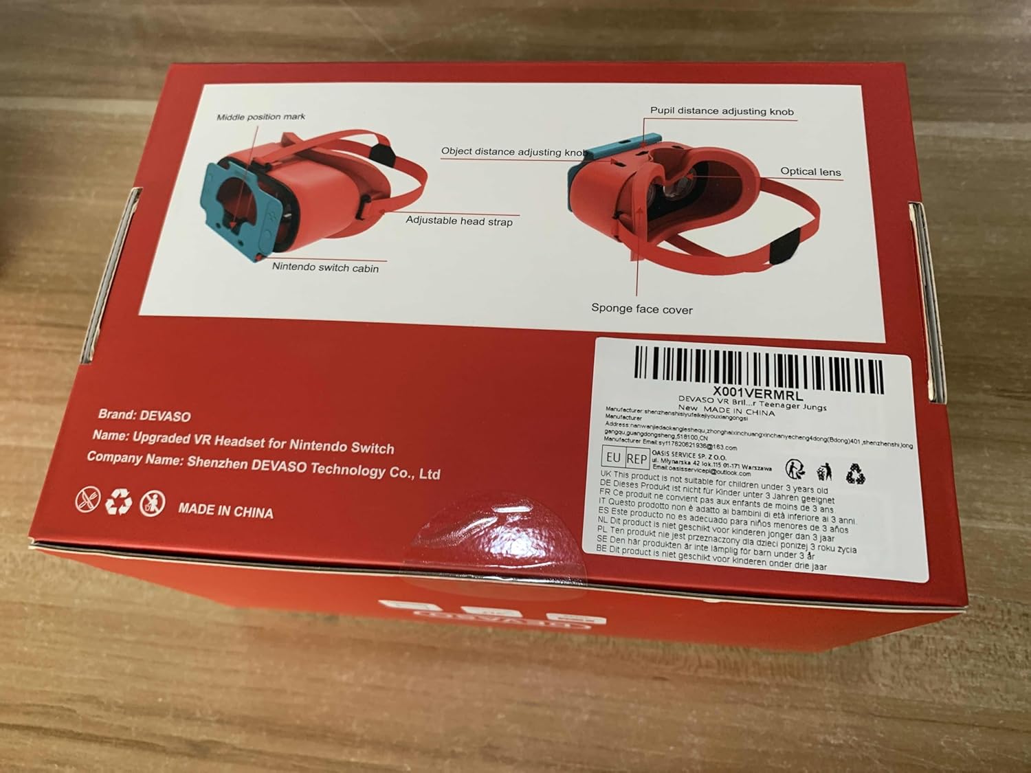 devaso upgraded vr headset for nintendo switch & switch oled model, switch virtual reality glasses with adjustable hd lenses and comfortable head strap, labo vr kit accessories, cool stuff for boys