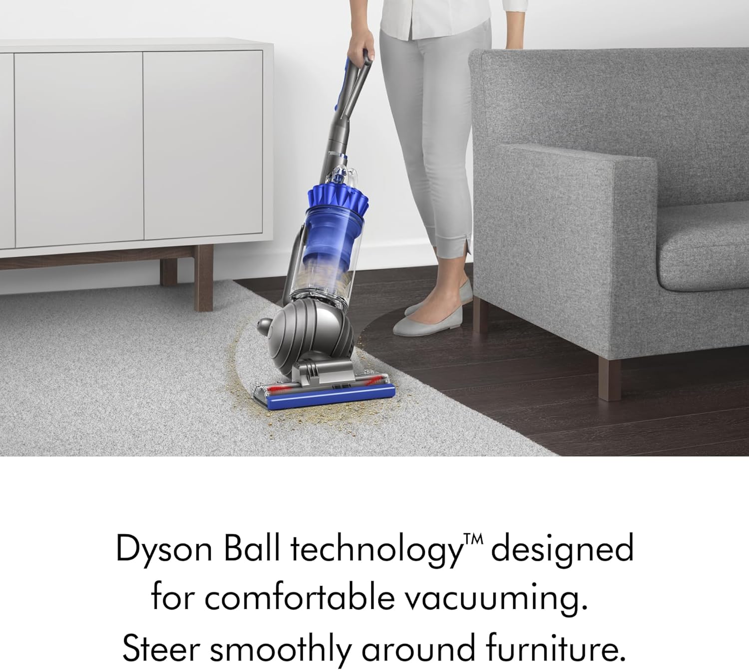dyson ball animal total clean upright vacuum, corded, 290aw, self adjusting cleaner head for all floors, homes with pets