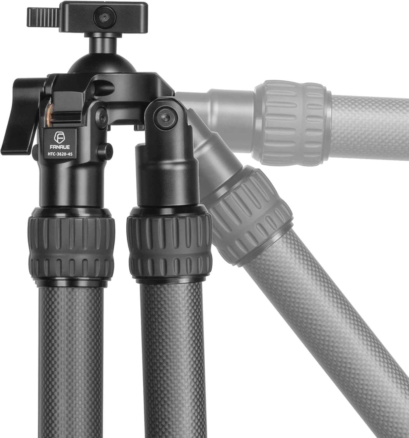 fanaue st 45 carbon fiber tripod for shooting, hunting tripod with arca swiss quick release plate, tripod for photography with 360° rotating ball head adapter, stable rifles rest saddle stand