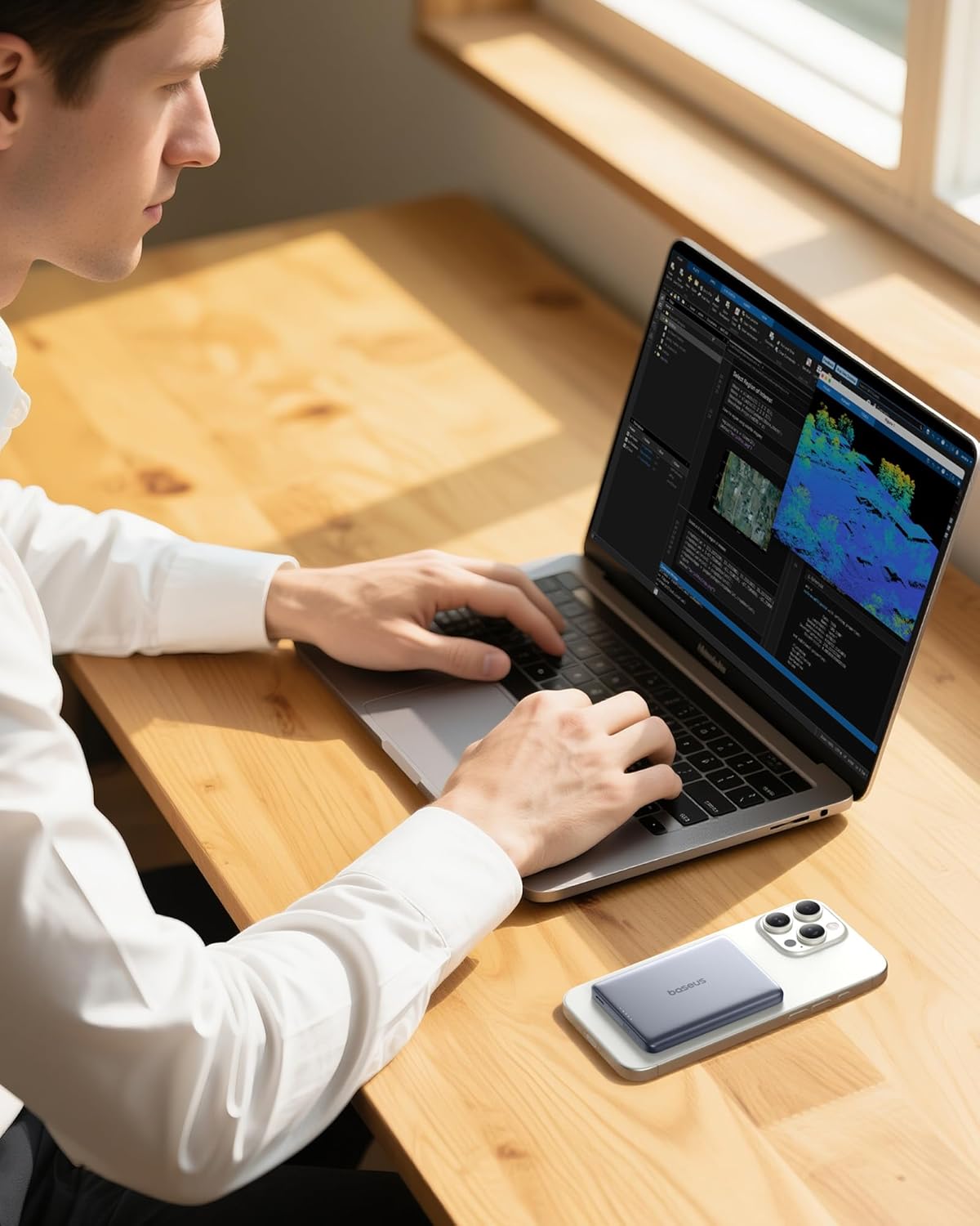 baseus picogo magsafe portable charger, qi2 certified 0.5" ultra slim 15w wireless power bank, 10000mah 27w fast charging magnetic battery pack with usb c for iphone 17/16/15/14/13/12 series only