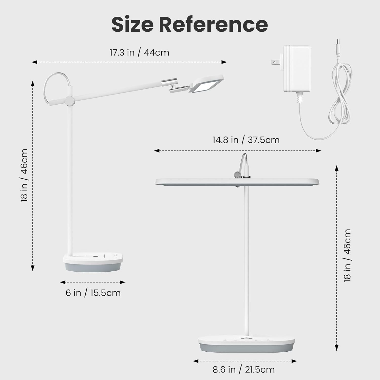 led desk lamp with cri 98, advanced eye caring bright desk light for crafting, home office & kids studying, multi angle adjustable, dimmable full spectrum with touch & gesture control