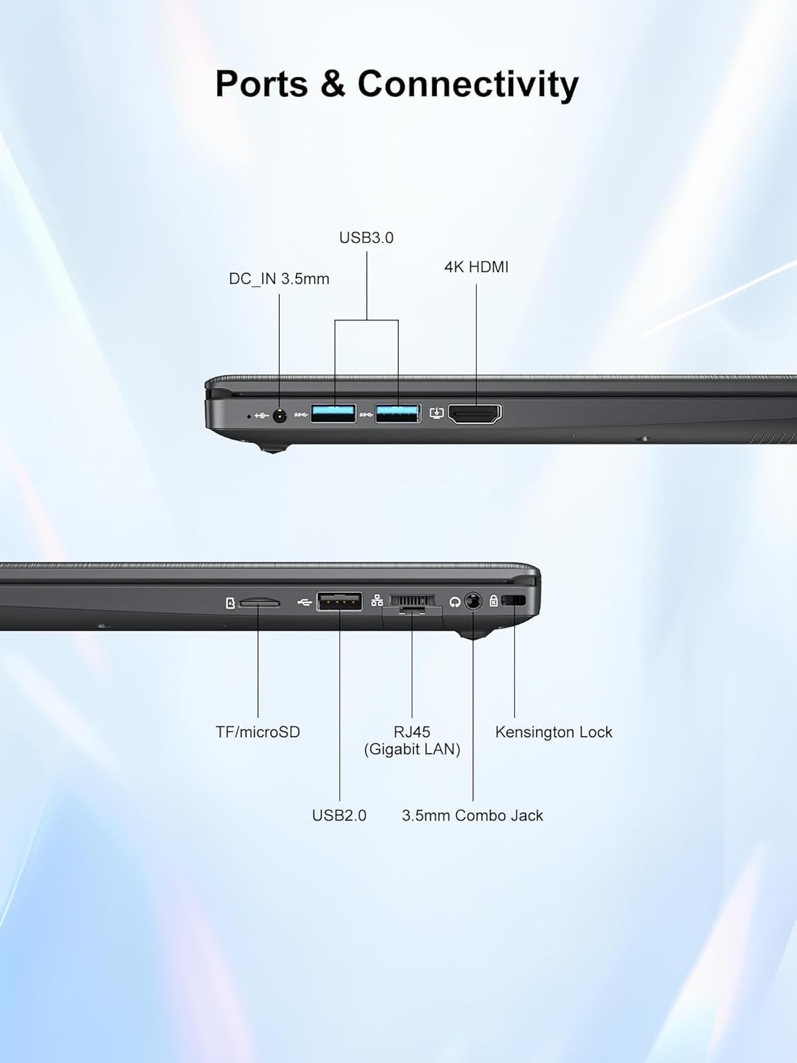 laptop, n4020 processor laptop computer with 8gb ram, 512gb ssd, 14 inch fhd ips display, dual band wifi 5, bt 5.0, gigabit ethernet, win 11 laptops for student home