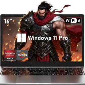 2025 Gaming Laptop 16 Inch Laptop Computer with Ryzen 7 5825U Processor, 32GB DDR4, 1T SSD, FHD Display 1920*1080P, Win 11 PRO, WiFi 6, Backlit Keyboard, HDMI, for Student, Office, Business