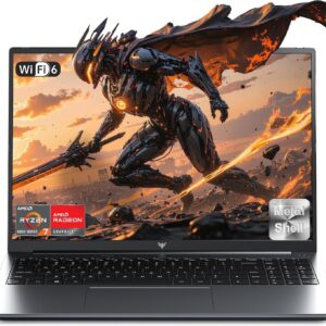 2025 New Gaming Laptop, Laptop with AMD Ryzen 7 7735HS (8C/16T, Up to 4.75GHz), 16GB DDR5 512GB NVMe SSD Laptop Computer, Up to 4TB, 16-inch FHD Display, WiFi 6, Backlit KB, Type-C, Dual Fans