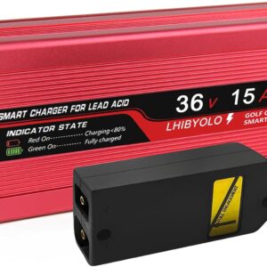 36 Volt Golf Carts Battery Charger for 15 AMP EZ GO TXT, with Type EZGO TXT Plug,6-10 Hour Full Charge,Golf Cart Battery Charger,36v Golf Cart Charger