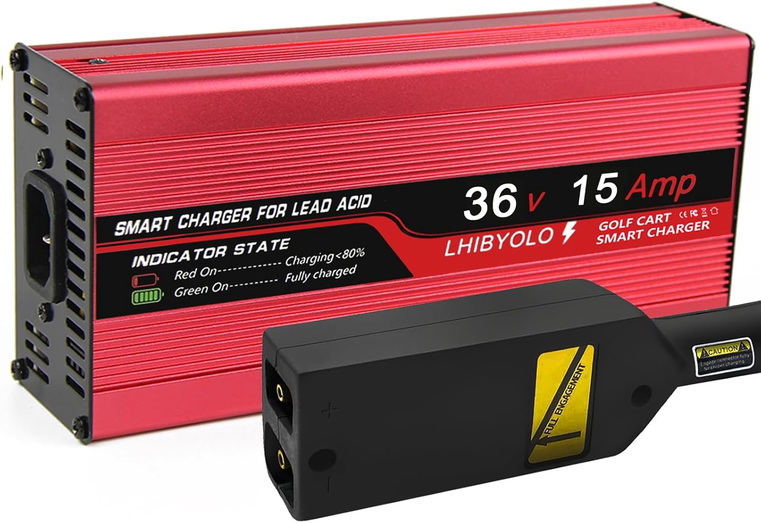 36 Volt Golf Carts Battery Charger for 15 AMP EZ GO TXT, with Type EZGO TXT Plug,6-10 Hour Full Charge,Golf Cart Battery Charger,36v Golf Cart Charger