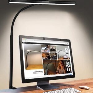 ACNCTOP Desk Lamp for Office Home - Eye-Caring Architect Task Lamp 25 Lighting Modes Adjustable LED Desk Lamp Flexible Gooseneck Clamp Light for Workbench Drafting Reading Study