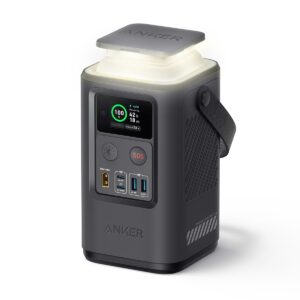 Anker Power Bank Power Station 60,000mAh,Portable Outdoor Generator 87W with Smart Digital Display, Retractable Auto Lighting and SOS Mode, Home Backup(PowerCore Reserve 192Wh) for Travel, Camping