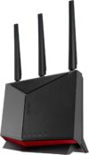 ASUS RT-BE86U BE6800 Dual-Band WiFi 7 Router, Supports 4096-QAM, MLO, AI WAN Detection, AiMesh, Subscription-Free Network Security, and Comprehensive VPN Features, Guest Network Pro, Gaming