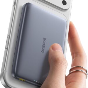 Baseus Picogo Magsafe Portable Charger, Qi2 Certified 0.5" Ultra Slim 15W Wireless Power Bank, 10000mAh 27W Fast Charging Magnetic Battery Pack with USB-C for iPhone 17/16/15/14/13/12 Series Only