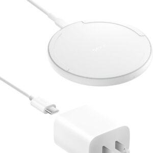 Belkin Wireless Charging Pad 15W - Qi Charger, Charging Station for Apple iPhone 16, iPhone 15/14/13 Series, AirPods, Samsung Galaxy S25, Galaxy S24, Pixel - Power Supply and Cable Included - White