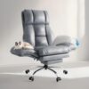Big and Tall Office Chair, Flip Armrests for Pets & Cross Legged Sitting, Executive Ergonomic Computer Gaming Chair with Foot Rest, Premium Tech Fabric Wide Seat Reclining Desk Chair