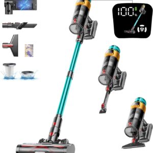 Cordless Vacuum Cleaner, 580W 48KPA 70Mins Vacuum Cleaners for Home, Stick Vacuum with Charging Dock Station, Anti-Tangle Wireless Vacumm, Rechargeable Cordless Vacuum for Pet Hair/Carpet/Hard Floor