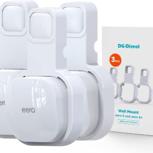 DG-Direct Wall Mount Holder Only for eero 6 Router Mesh Wi-Fi System,No Messy Wires,Stand Bracket for eero 6 Extender Space Saving White 3Pcs