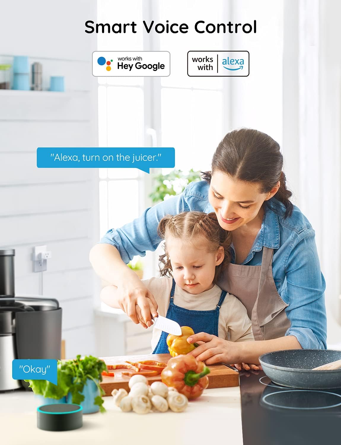 govee dual smart plug 2 pack, 15a wifi bluetooth outlet, work with alexa and google assistant, 2 in 1 compact design bundle with govee smart plug, wifi plugs work with alexa & google assistant