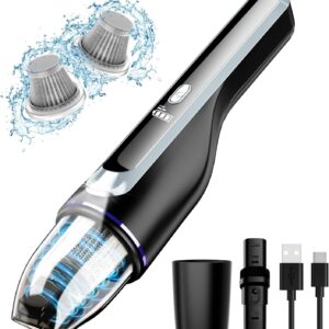 Handheld Vacuum Cordless - Car Vacuum with Brushless Motor & 14000Pa Powerful Suction, 1.2lbs Lightweight, LED Light, Slim Mini Vacuum Cleaner for Car Home Office Pet