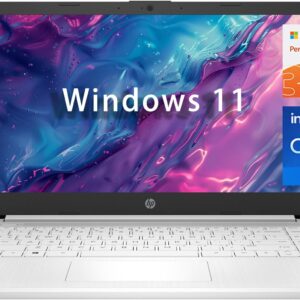 HP 14" HD Student Business Laptop, Intel Quad-Core N4120, 16GB RAM, 384GB Storage, (128GB eMMC+256GB SD Card), 1 Year Office 365, Slim Design, Webcam, HDMI, Bluetooth, WiFi, Win 11 S, Silver