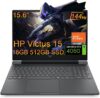 HP Victus 15 Gaming Laptop (15.6" FHD 144Hz, NVIDIA RTX 4050 6GB, AMD Ryzen 7 7445HS, 16GB DDR5 RAM, 512GB SSD, 6-Core (> Intel i7-13700H) ), Backlit KB, Ethernet, Webcam, Wi-Fi 6, Win 11 Home, Silver