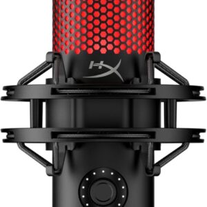 HyperX QuadCast 2 – USB Microphone for Gaming, Streaming and Podcasting, with On-Board Controls, LED Lighting, Removable Shock Mount, PC, Mac, PS5, PS4, USB-C - Black