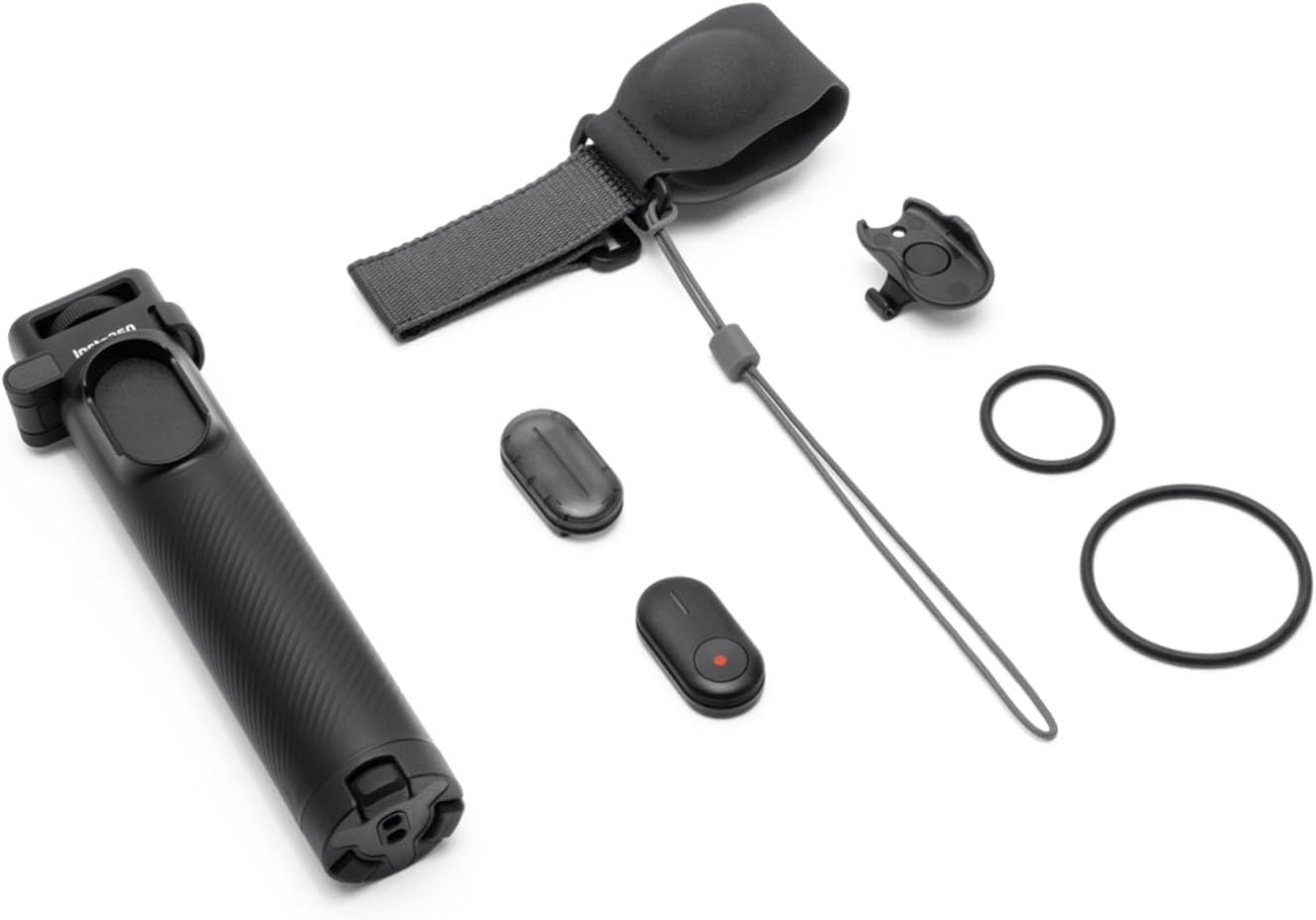 insta360 foldable 2 in 1 selfie stick remote kit (1/4" mount) for insta360 x5/x4/x3