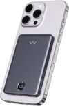 iWALK Magnetic Portable Charger, 5,000mAh Ultra-Slim Power Bank Wireless Charging Battery Pack with LED Power Display, Comfortable Grip Powerbank Compatible with iPhone 17/16/15/14/13 Series, Gray